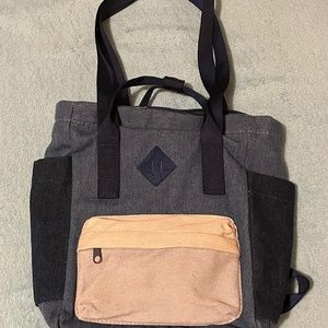 Mini denim backpack